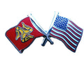 Isle Of Man And USA United States of America Friendship Enamel Lapel Pin Badge image 0