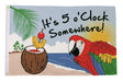 Flagmania Its 5 Oclock Parrot Coconut A Flag 8ft x 5ft 8ft x 5ft polyester flag