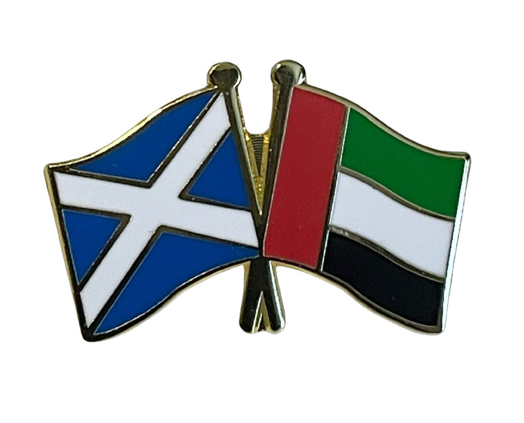 Scotland and UAE United Arab Emirates Friendship Diplomatic Enamel Lapel Pin Badge image 0