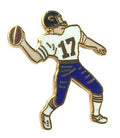 USA American Footballer Player No 17 ENAMEL LAPEL PIN BADGE image 0
