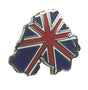 Northern Ireland Outline on Union Jack Flag Quality enamel lapel pin badge-K073 image 0