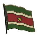 Suriname National Flag 3/4 Gold Plated Courtesy Enamel Pin Badge image 0