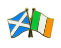 Scotland and Ireland Flags Diplomatic Friendship Enamel Lapel Pin Badge image 0