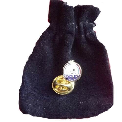 Masonic Royal Ark Mariners Enamel Lapel Pin Badge with Black Velvet Pouch image 0