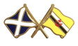 Scotland & Brunei Flags Friendship Courtesy Enamel Lapel Pin Badge T1199 image 0