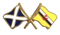 Scotland & Brunei Flags Friendship Courtesy Enamel Lapel Pin Badge T1199 image 0