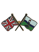 Royal Signals and Union Jack Flag Military Enamel Lapel Pin Badge image 1
