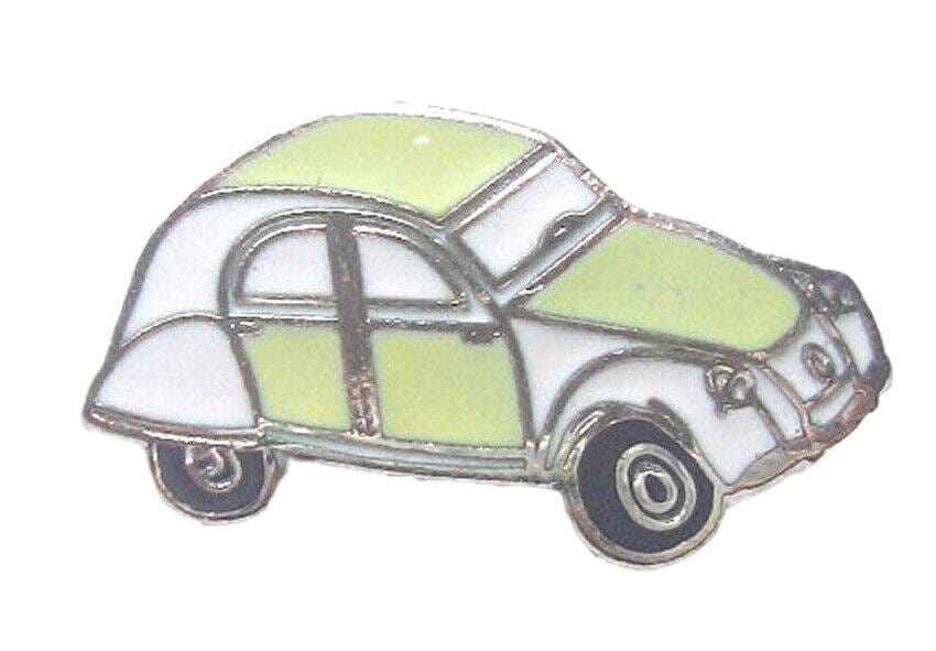 Citreon 2CV Yellow Motorcar Quality Enamel Lapel Pin Badge image 0