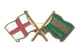 England & Saudi Arabia Flags Friendship Courtesy Enamel Lapel Pin Badge image 0