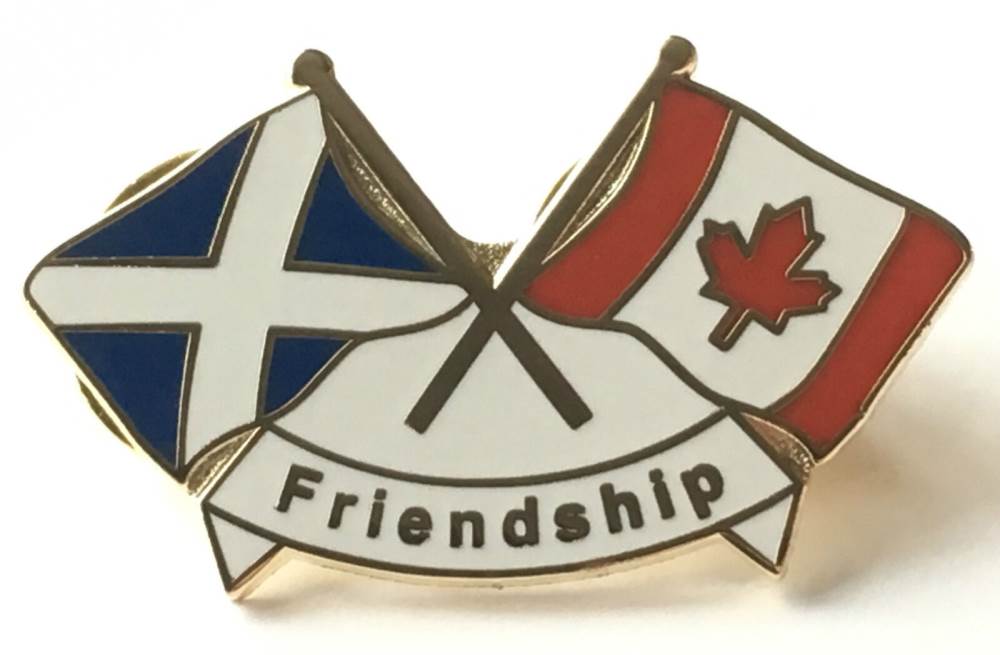 Scotland & Canada Friendship New Design Enamel lapel pin badge image 0