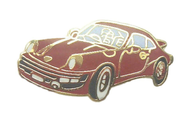 Porsche Red Motor Sports Car Quality Enamel Lapel Pin Badge image 0