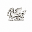 Pewter Welsh Dragon pin badge featuring the traditional dragon symbol of Wales