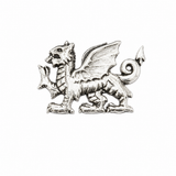 Pewter Welsh Dragon pin badge featuring the traditional dragon symbol of Wales
