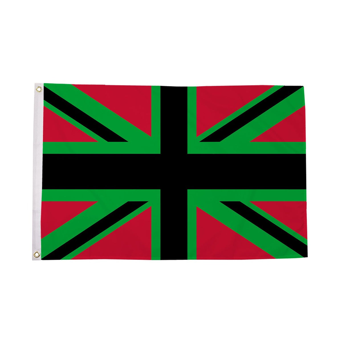 Flagmania African Britain 5ft x 3ft (150cm x 90cm) Flag 5ft x 3ft Polyester Flag