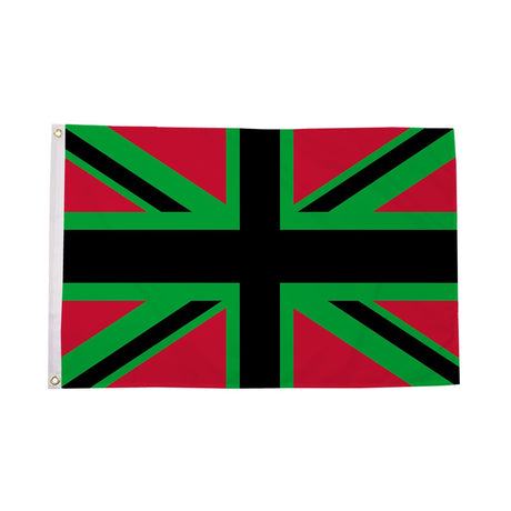 Flagmania African Britain 5ft x 3ft (150cm x 90cm) Flag 5ft x 3ft Polyester Flag