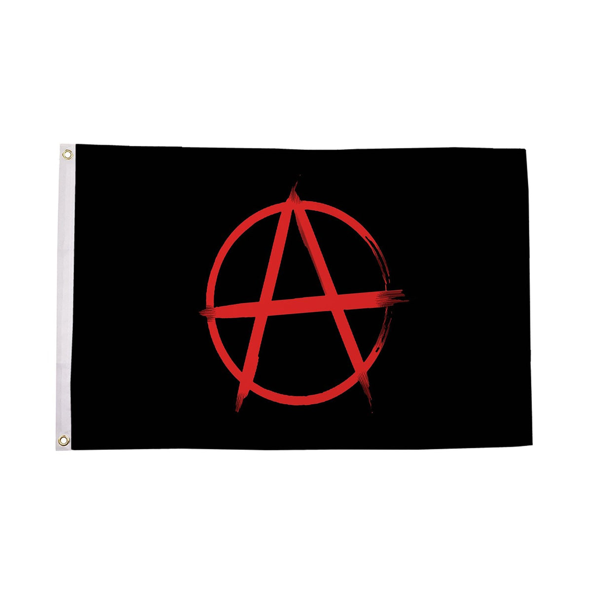 Flagmania Anarchy Red 3ft x 2ft Polyester Flag on white background