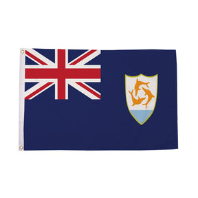 Flagmania Anguilla 3ft x 2ft Polyester Flag on white background