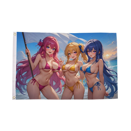 Flagmania Anime Girls 5ft x 3ft Polyester Flag