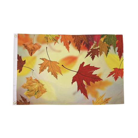 Flagmania Autumn Leaves 5ft x 3ft Polyester Flag