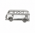Pewter classic VW camper van side profile lapel pin badge