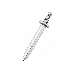 Pewter medieval historical fantasy design pin badge