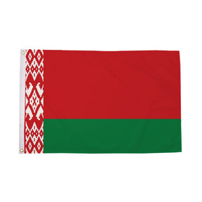 Flagmania Belarus 3ft x 2ft Polyester Flag on white background
