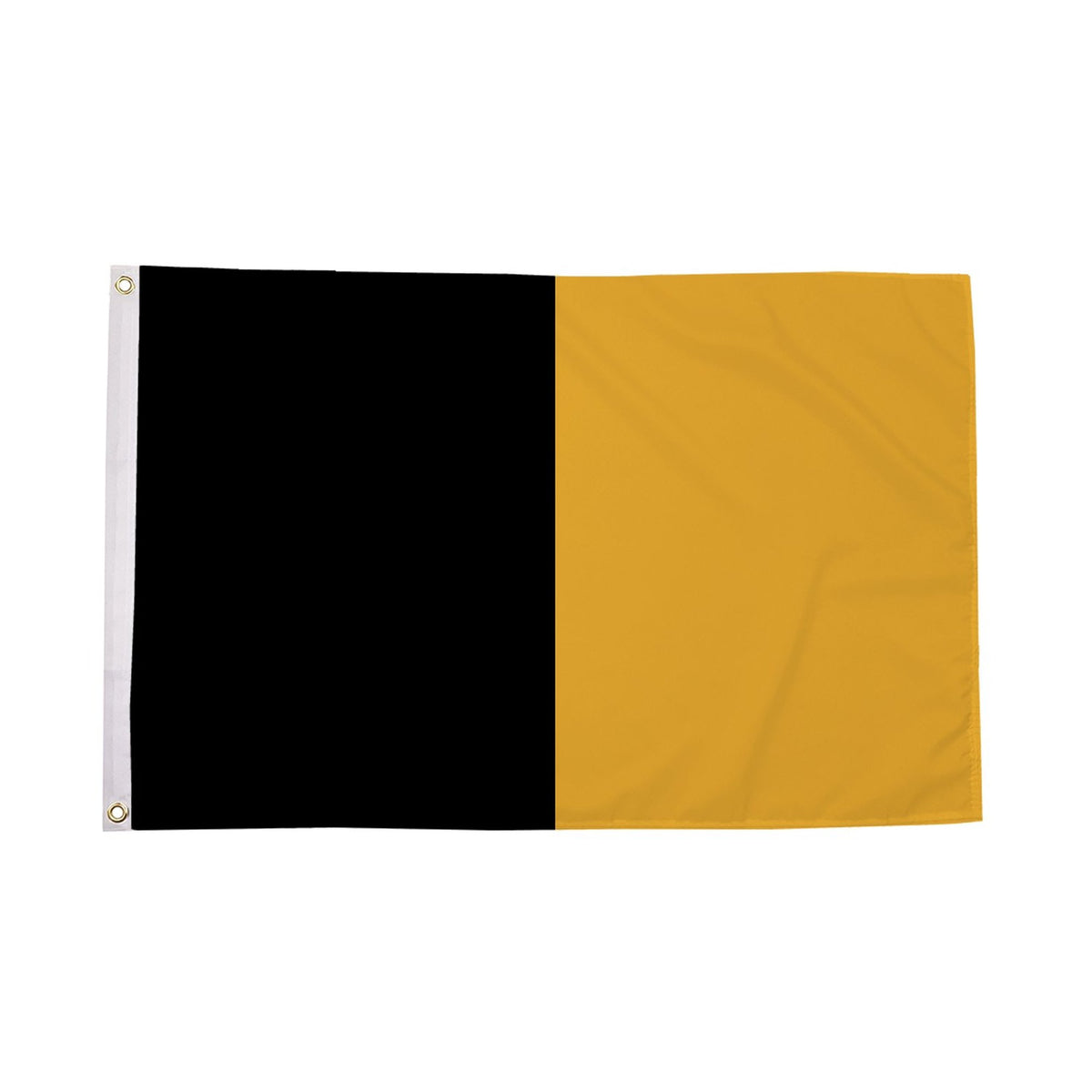 Flagmania Black and Amber Irish County 3ft x 2ft Polyester Flag on white background