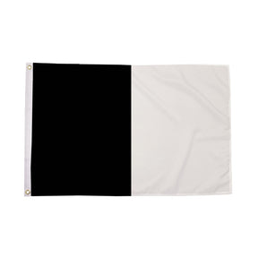 Flagmania Black and White Irish County 3ft x 2ft Polyester Flag on white background