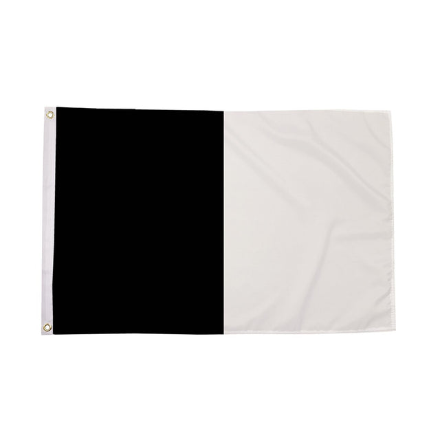 Flagmania Black and White Irish County 3ft x 2ft Polyester Flag on white background