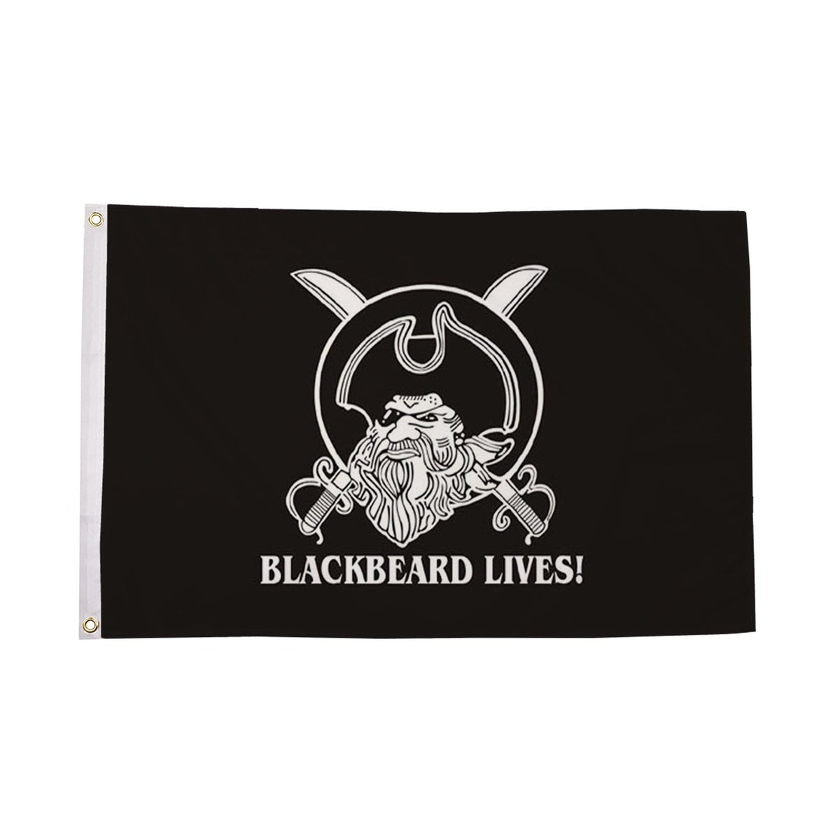 Flagmania Blackbeard Lives 5ft x 3ft Polyester Flag