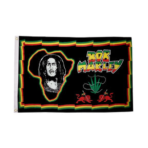 Flagmania Bob Marley (Africa) 3ft x 2ft Polyester Flag on white background