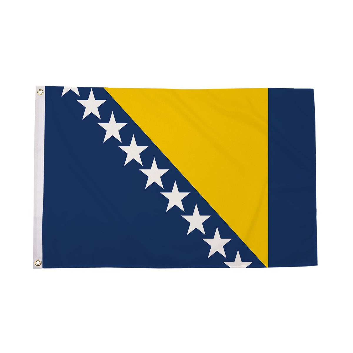 Flagmania Bosnia and Herzegovina 3ft x 2ft Polyester Flag on white background
