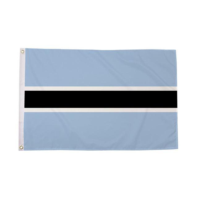 Flagmania Botswana 3ft x 2ft Polyester Flag on white background