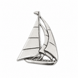 Pewter windsurfing lapel pin badge featuring windsurfer with board and sail