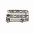 Pewter London style double decker bus lapel pin badge