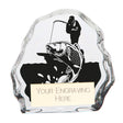 Small Mystique glass fishing award with engraved angler and carp design and free personalised engraving