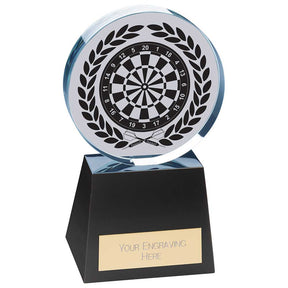 Personalised Emperor Darts Crystal Award 155mm – Black Clear with Free Engraving