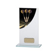 Personalised Colour Curve Darts Jade Glass Award 180mm – Gold & Black with Free Engraving 