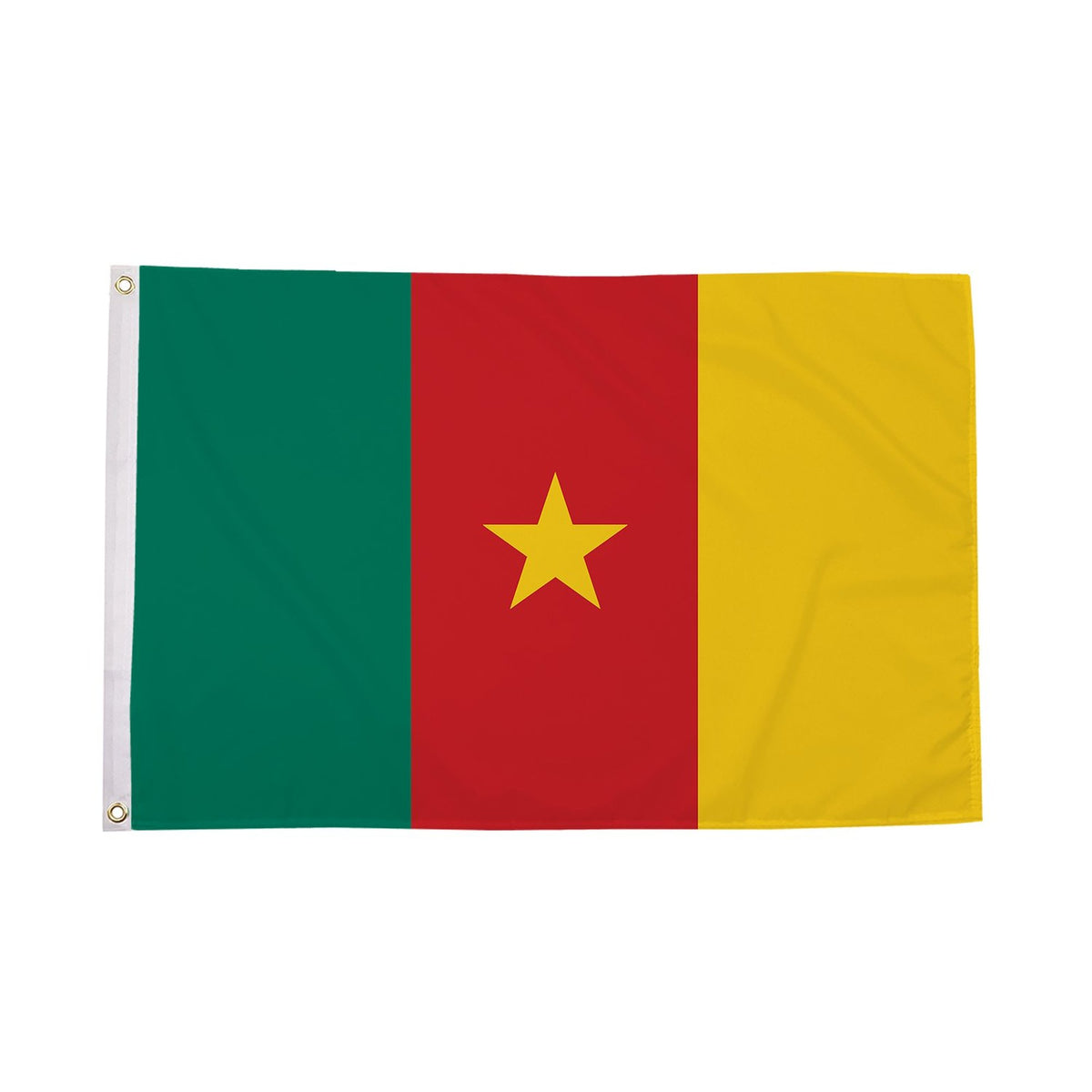 Flagmania Cameroon 3ft x 2ft Polyester Flag on white background