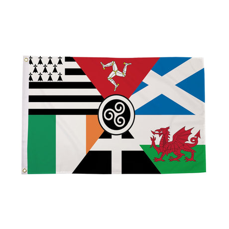 Flagmania Celtic Nations 3ft x 2ft Polyester Flag on white background