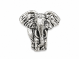Pewter Elephant Pin Badge – Detailed Animal Lapel Badge Gift 26mm x 28mm