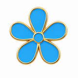 Freemasons Masonic Forget Me Not Flower Enamel Lapel Pin Badge – 15mm x 15mm 