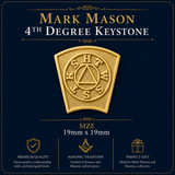 Freemasons Masonic Mark Master Mason Keystone Lapel Pin Badge – 19mm x 19mm