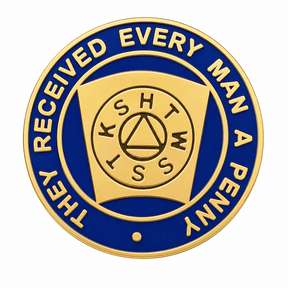 Freemasons Masonic Mark Master Mason Penny Lapel Pin Badge – 17mm x 17mm