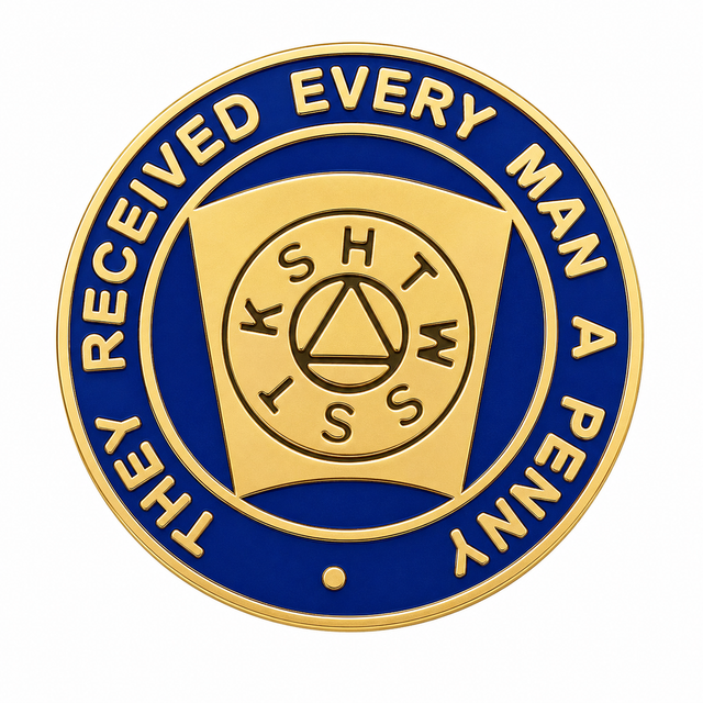 Freemasons Masonic Mark Master Mason Penny Lapel Pin Badge – 17mm x 17mm