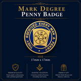 Freemasons Masonic Mark Master Mason Penny Lapel Pin Badge – 17mm x 17mm
