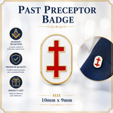 Freemasons Knights Templar Past Preceptor Lapel Pin Badge – 10mm x 9mm