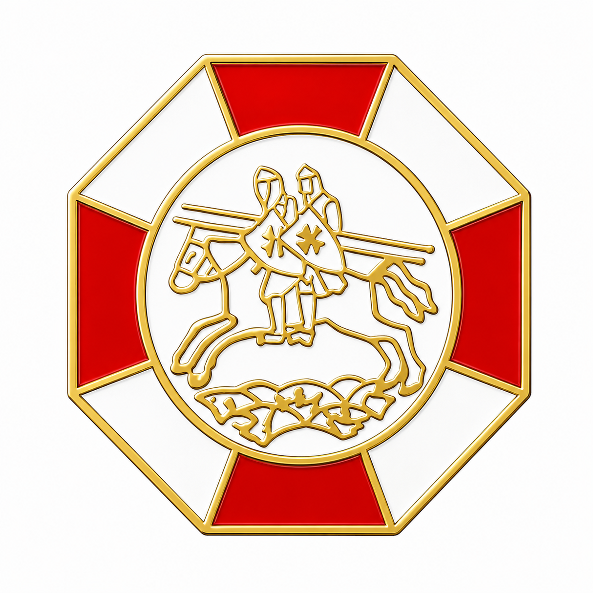 Freemasons Knights Templar Two Riders Lapel Pin Badge – 15mm x 15mm