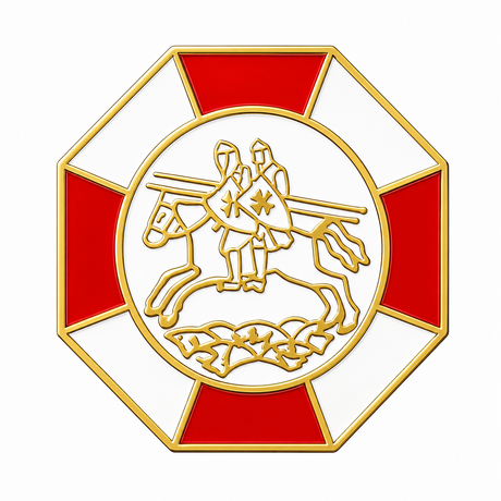 Freemasons Knights Templar Two Riders Lapel Pin Badge – 15mm x 15mm