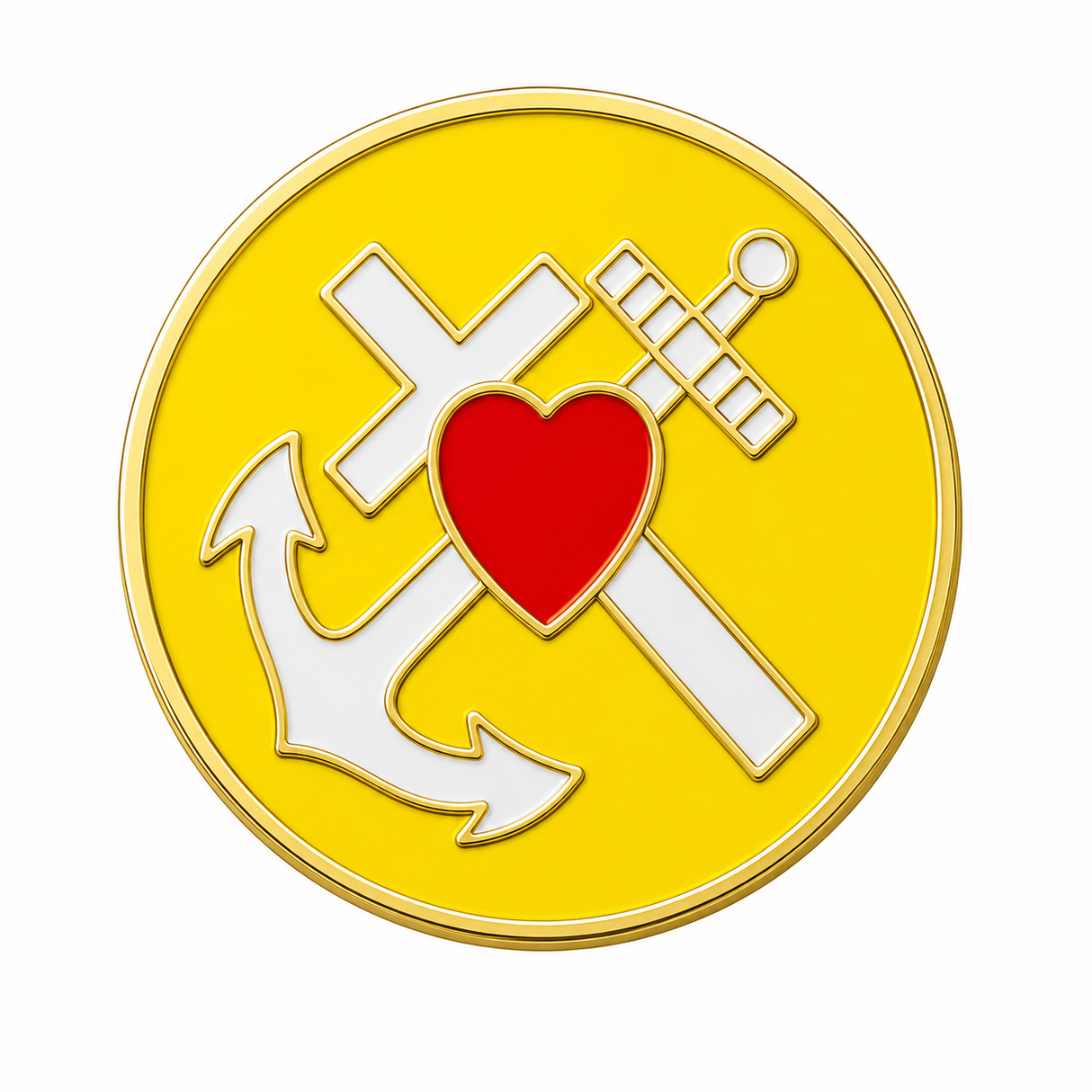 Freemasons Masonic Faith Hope & Charity Lapel Pin Badge – 17mm x 17mm